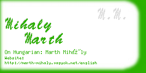 mihaly marth business card